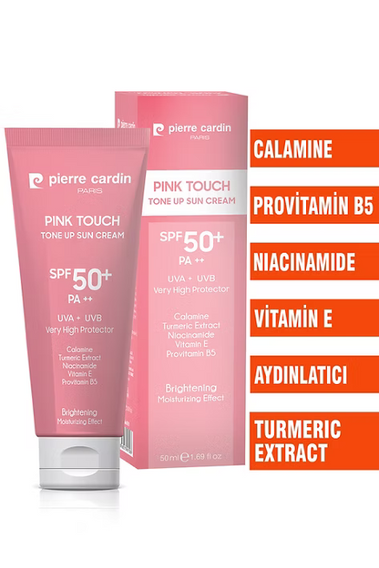 Pierre Cardin Ton Eşitleyici Aydınlatıcı Yüz Güneş Kremi Pink Touch Tone-Up SPF50+/PA++ – 50 ml
